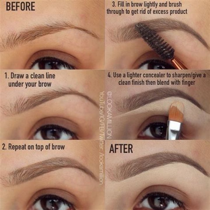 How do Beginners fill in eyebrows?