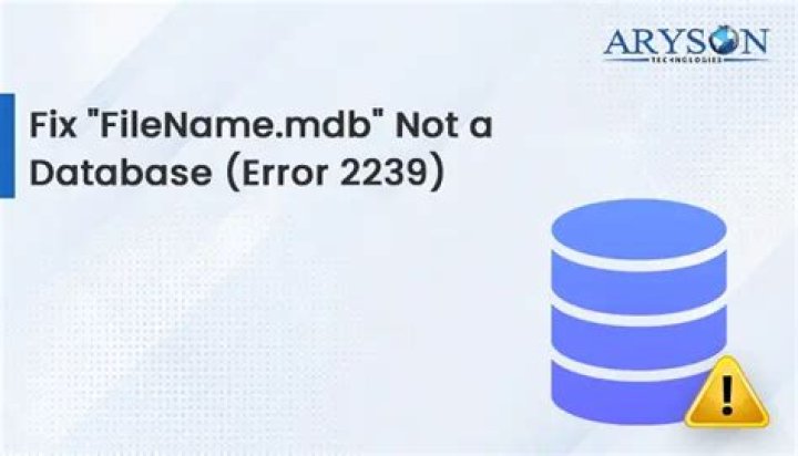 How do I fix Unrecognized database format MDB?