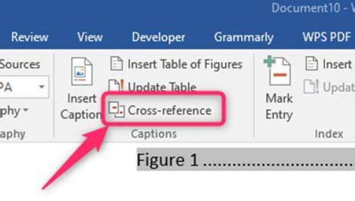 How do you automatically update cross-references in Word?