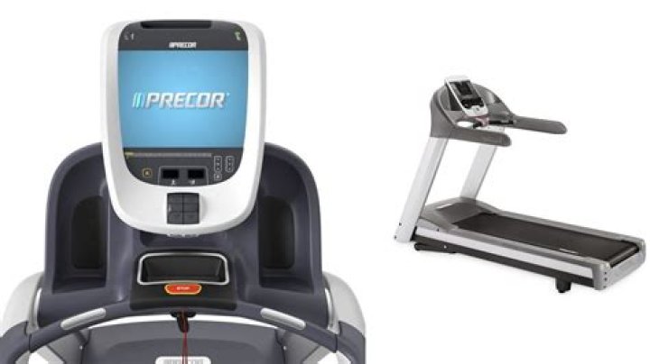 How do you scan channels on a Precor treadmill?