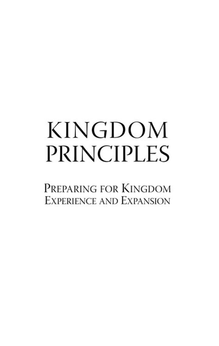 What are the Kingdom principles?