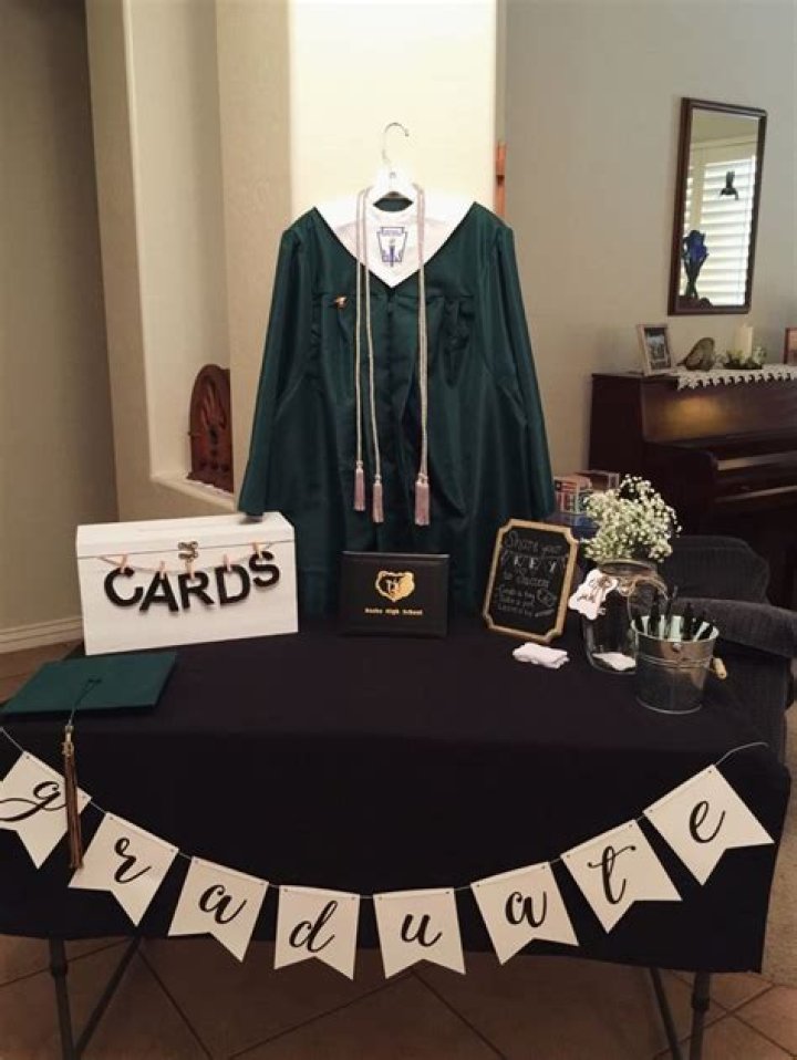 What do you put on a graduation table?