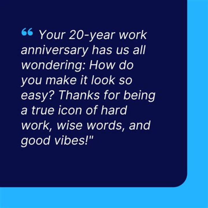 What is 20th work anniversary called?